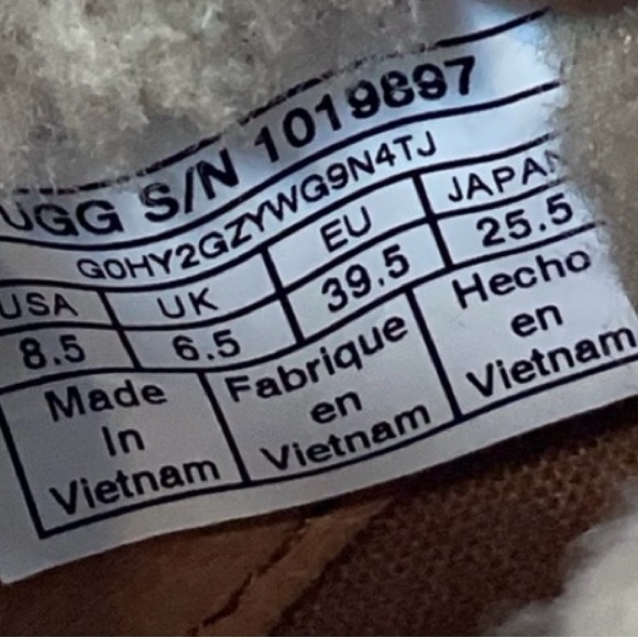 Ugg Starlyn Shearling High Top Sneakers Women’s 8.5 Chestnut Leather Boot - Picture 6 of 7